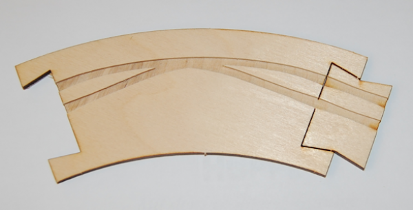 Laser Straße Kurve rechts R125mm